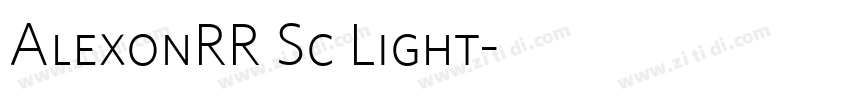 AlexonRR Sc Light字体转换